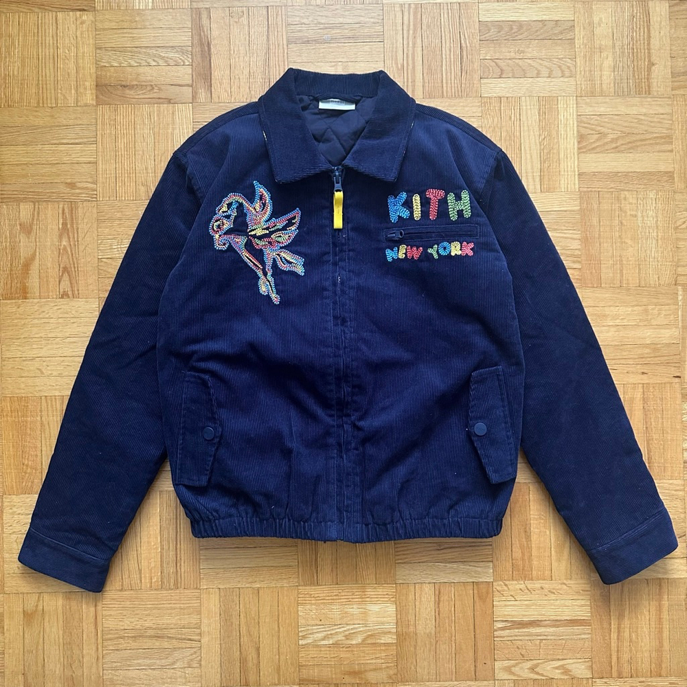 Kith Kids Just Us Coaches Corduroy Jacket Size Large Boys